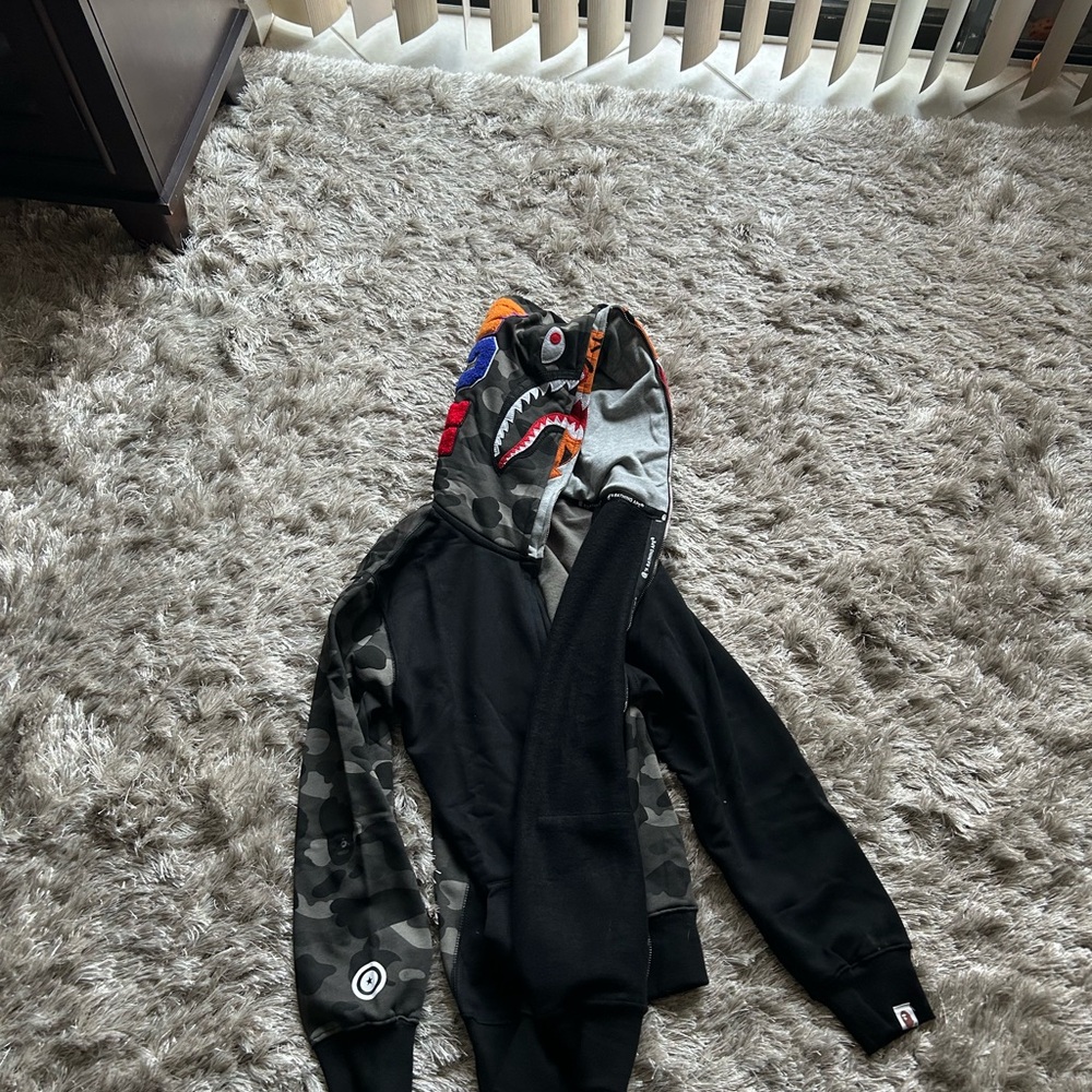 Bape Gray Camouflage Hoodie